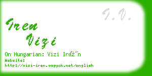 iren vizi business card